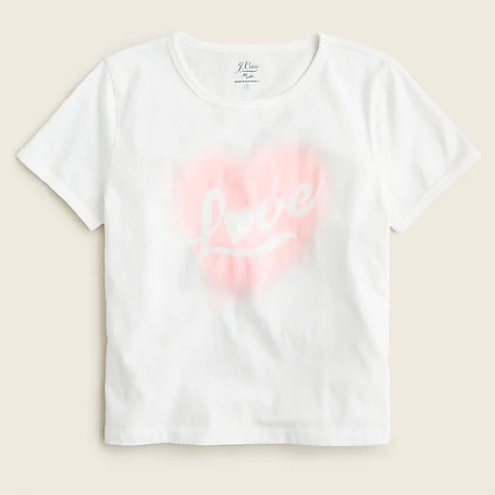 J.Crew Fitted Broken-In Jersey LOVE Crewneck T-Shirt Short-Sleeve Tee NWT BF374